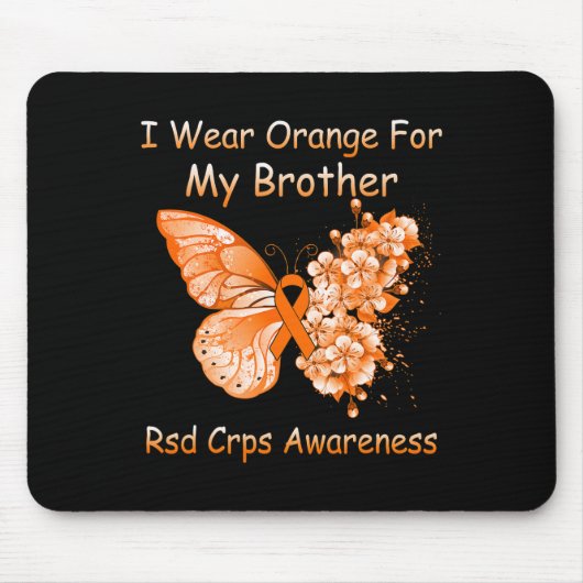 蝶I衣服オレンジfor My Brother RSD CRPS Aw マウスパッド (正面)