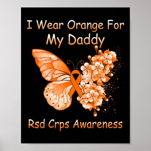 蝶I衣服オレンジfor My Daddy Rsd Crps Awar ポスター (正面)