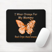 蝶I衣服オレンジfor My Mommy Rsd Crps Awar マウスパッド (マウス)