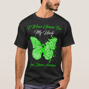 蝶I衣服グリーン叔父ライム病A Tシャツ