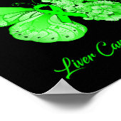 蝶I衣服グリーン私のパパ肝癌Awa ポスター (角)