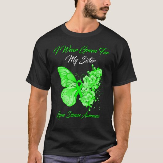 蝶I衣服グリーン私の妹ライム病 Tシャツ (正面)