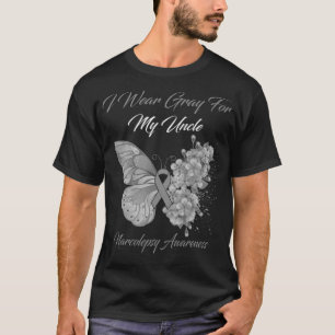 蝶I衣服グレー私のパパのナルコレプシー認識 Tシャツ