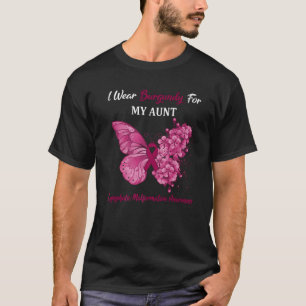蝶I衣服ブルゴーニュ私の叔母リンパ腫 Tシャツ