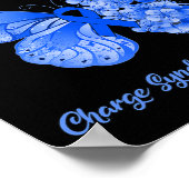 蝶I衣服ブルー私の孫娘の充電 ポスター (角)