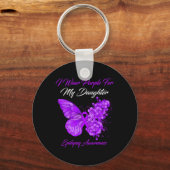 蝶I衣服紫のための私の娘てんかんA キーホルダー (正面)
