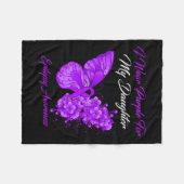 蝶I衣服紫のための私の娘てんかんA フリースブランケット (正面(横))