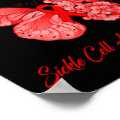 蝶I衣服赤のために私の娘の鎌状赤血球A ポスター (角)