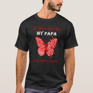 蝶I衣服赤の私のパパ脳動脈瘤Aw Tシャツ