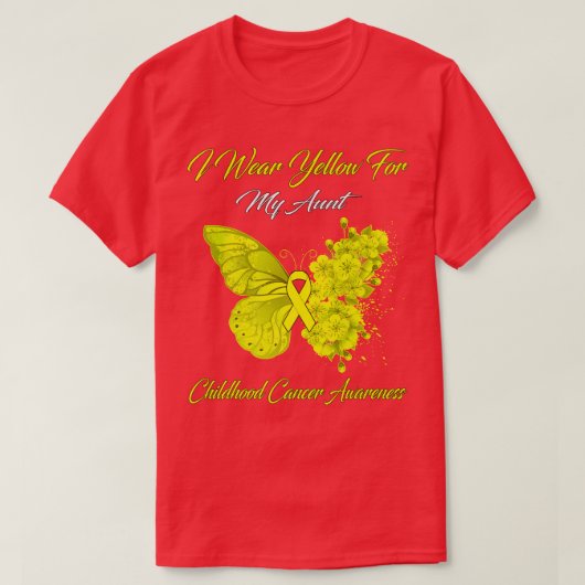 蝶I衣服黄色のための私の叔母の子供時代のカンク Tシャツ (デザイン正面)