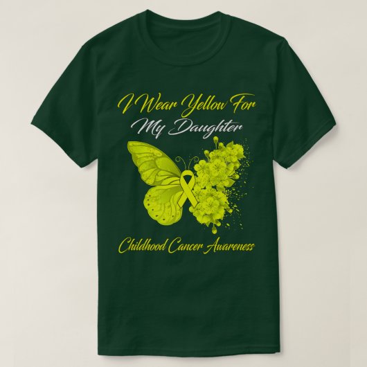 蝶I衣服黄色のための私の娘の子供の頃 Tシャツ (デザイン正面)
