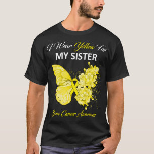 蝶I衣服黄色の私の妹の骨がん Tシャツ