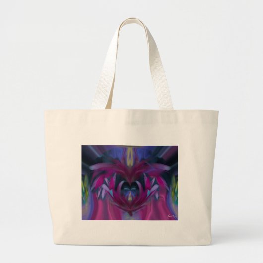 蝶in theコーンフラワーズNo 3トート ラージトートバッグ (正面)