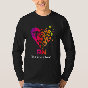 蝶Rnナースそのハートヌルシンの作業 Tシャツ