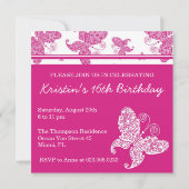 蝶Sweet sixteen 招待状 (裏面)