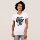 蝶Tシャツ-女性蝶Tシャツ Tシャツ (正面フル)