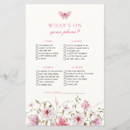 蝶What On Your Phoneブライダルシャワーゲーム