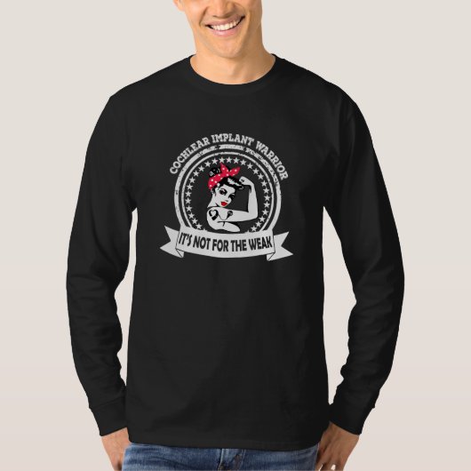 蝸牛インプラント補助難聴認識度戦車 Tシャツ (正面)
