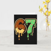 融ける67 デザートスタイル アイスクリーム ドリップ ナンバー アート カード (黄色い花)