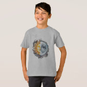 融合した太陽と月 Tシャツ (正面フル)