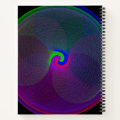 融合カラフル中心の幾何螺旋ノートブック ノートブック (裏面)