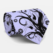 融合-黒及び紫色のタイ ネクタイ (ロール)