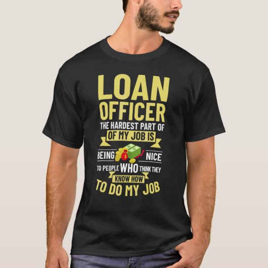 融資担当者アシスタント 住宅ローン 貸付者 トレーニング Tシャツ (正面)