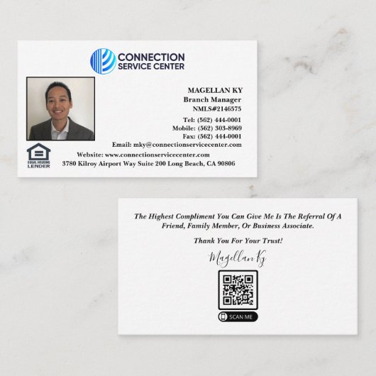 融資担当者名刺 名刺 (正面/裏面)