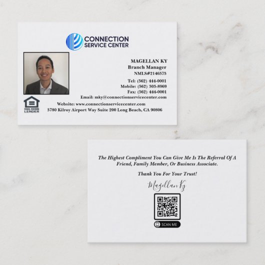 融資担当者名刺 名刺 (正面/裏面)