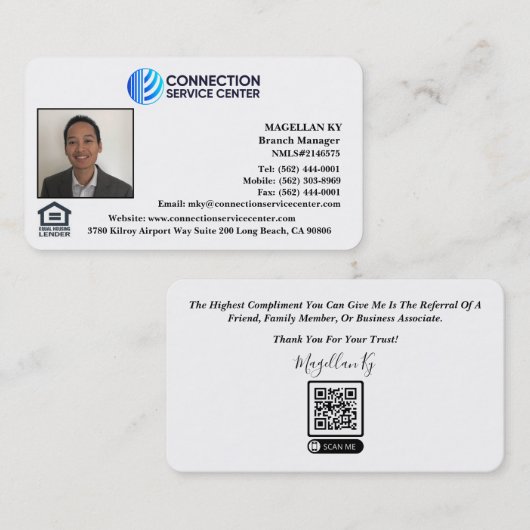 融資担当者名刺 名刺 (正面/裏面)