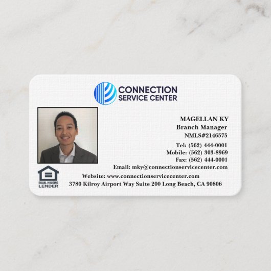 融資担当者名刺 名刺 (正面)