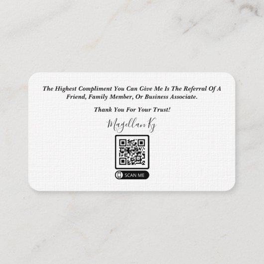 融資担当者名刺 名刺 (裏面)