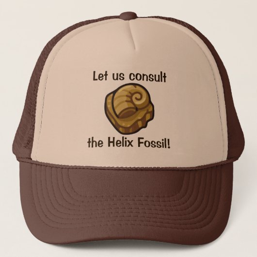 螺旋形の化石 キャップ (正面)