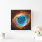 螺旋形の星雲 スクエア壁時計 (ホーム)