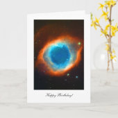 螺旋形の星雲-ハッピーバースデー カード (黄色い花)