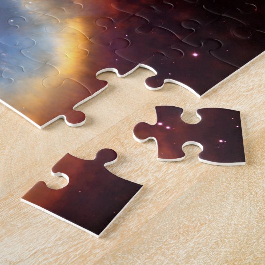 螺旋形の星雲(ハッブルの望遠鏡) ジグソーパズル (側面)