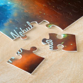 螺旋形の星雲、銀河系および星 ジグソーパズル (側面)