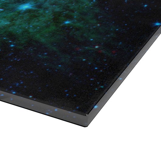 螺旋形の星雲、銀河系の美しい星 カッティングボード (角)