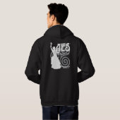 螺旋形ATSのベリーダンスのフード付きスウェットシャツ パーカ (裏面フル)