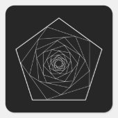 螺旋状五角形の神聖な形状 スクエアシール (正面)