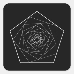 螺旋状五角形の神聖な形状 スクエアシール
