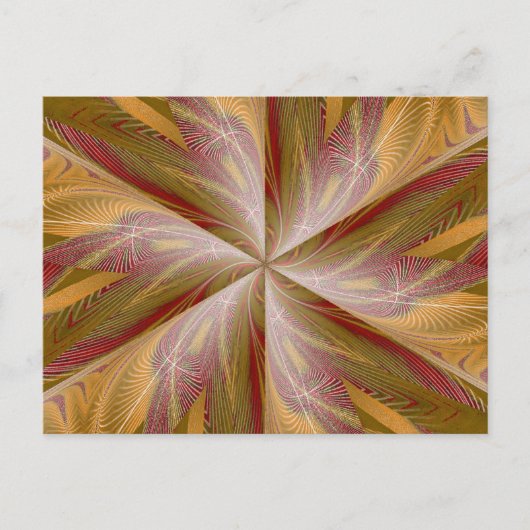 螺旋状花4葉書 ポストカード (正面)