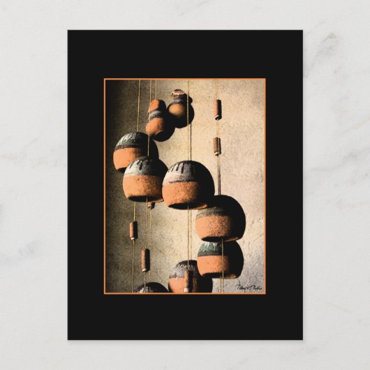 螺旋粘土の風のチャイムはまだ生きてい恋しく思る ポストカード (正面)