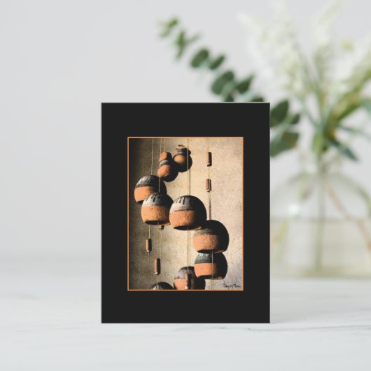 螺旋粘土の風のチャイムはまだ生きてい恋しく思る ポストカード (スタンド正面)