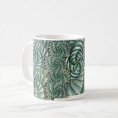 螺線形のアロエのSucculentのマグ コーヒーマグカップ (正面左)