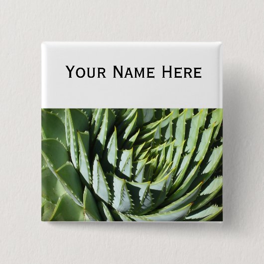 螺線形のアロエピンボタンのバッジ 缶バッジ (正面)