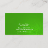 螺線形のグラフィックデザイナーとの緑 名刺 (裏面)