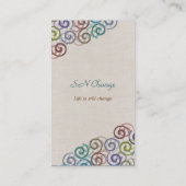 螺線形のパーソナルトレーナー 名刺 (裏面)