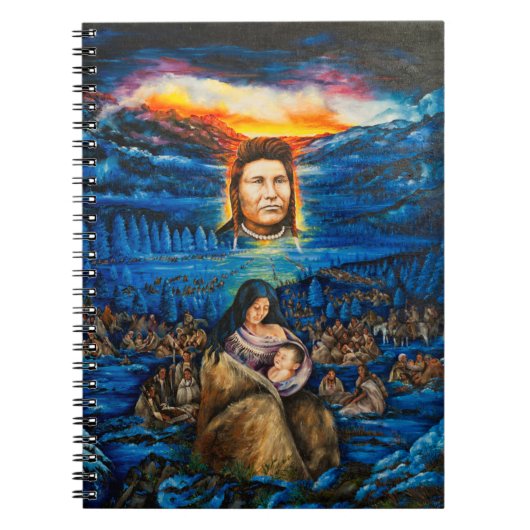 螺線形の写真のノート ノートブック (正面)