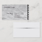 螺線形の古いペーパーノート 名刺 (正面/裏面)